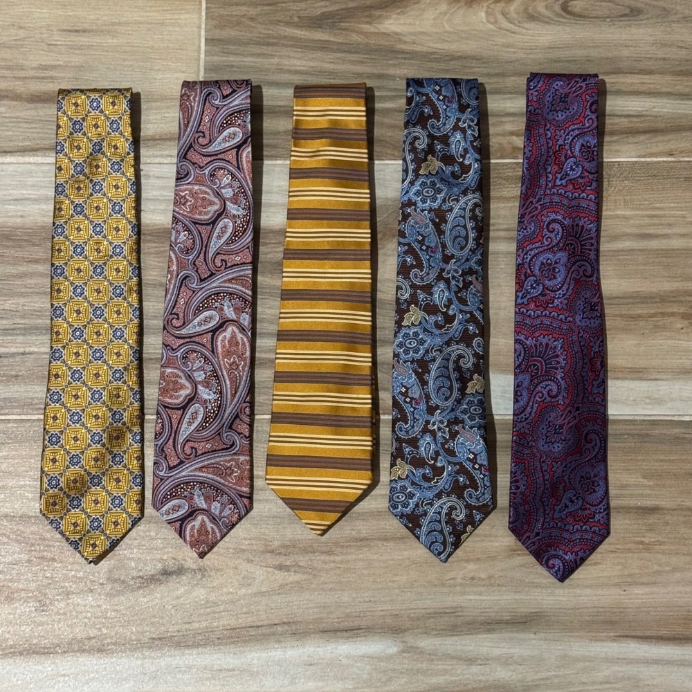 Jos. A. Bank Signature Collection Silk Tie Bundle Lot of 5